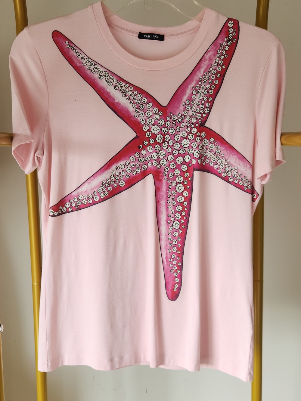 Versace Pink Starfish Short Sleeve Tee